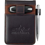 Brown Jotter with Two-Tone Color Outside and Brown Inside Jotter