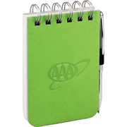 Green Recycled Note Jotter, Custom Spiral Notepads