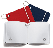 Red and Blue Keychain Jotter, Jotter with Keychain
